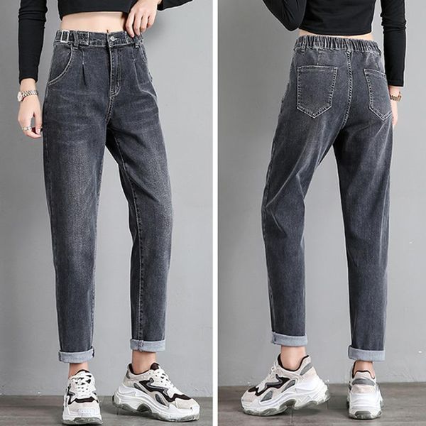 liberjog woman jeans harem pants loose casual cotton mid waist wide leg ankle length spring autumn denim pants plus size, Blue
liberjog woman jeans harem pants loose casual cotton mid waist wide leg ankle length spring autumn denim pants plus size, Blue