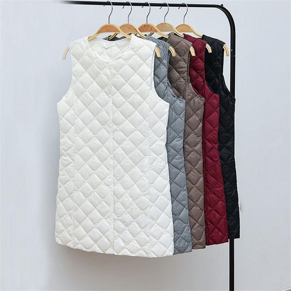 women's down & parkas autumn winter women sleeveless long jacket ultra light white duck vest coat two wear lady slim waistcoat outwear, Black
women's down & parkas autumn winter women sleeveless long jacket ultra light white duck vest coat two wear lady slim waistcoat outwear, Black