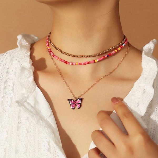 bohemian seed bead butterfly pendant necklace harajuku beads choker party jewelry for women man friendship cool girls gifts, Silver
bohemian seed bead butterfly pendant necklace harajuku beads choker party jewelry for women man friendship cool girls gifts, Silver