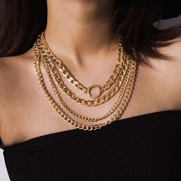 chains punk exaggerated multilayer thick chain necklace women vintage geometric rhinestone round circle pendant jewelry kolye, Silver
chains punk exaggerated multilayer thick chain necklace women vintage geometric rhinestone round circle pendant jewelry kolye, Silver