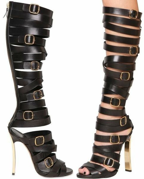 buckles ladies gold clipped knee braces woman metallichigh boots strappy peep toe sandals mujer women's summer shoes 2uqg, Black
buckles ladies gold clipped knee braces woman metallichigh boots strappy peep toe sandals mujer women's summer shoes 2uqg, Black