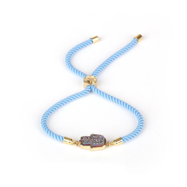 2020 new style red/blue/black handmade braided rope adjustable bracelets for women druzy stone palm accessories pulseras mujer, Golden;silver
2020 new style red/blue/black handmade braided rope adjustable bracelets for women druzy stone palm accessories pulseras mujer, Golden;silver