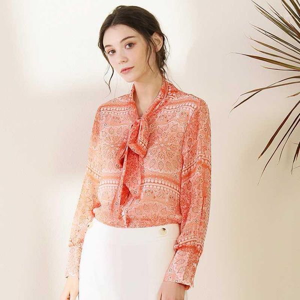 spring summer women's shirt bow collar long sleeves printed fashion casual blouse shirt1, White
spring summer women's shirt bow collar long sleeves printed fashion casual blouse shirt1, White