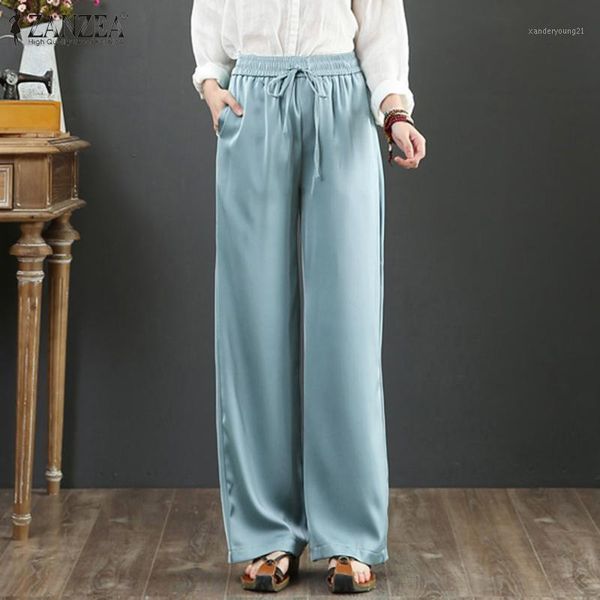 women's pants & capris zanzea women elegant satin solid autumn high waist long wide leg female work pantalon plus size trousers streetw, Black;white
women's pants & capris zanzea women elegant satin solid autumn high waist long wide leg female work pantalon plus size trousers streetw, Black;white