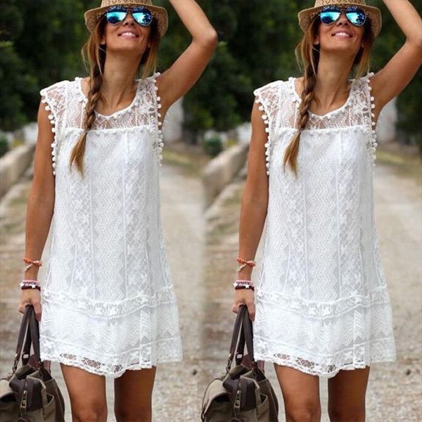 2016 new arrivals women solid white lace dress sleeveless hollow out plus size boho mini casual dresses vestidos de festa, Black;gray
2016 new arrivals women solid white lace dress sleeveless hollow out plus size boho mini casual dresses vestidos de festa, Black;gray