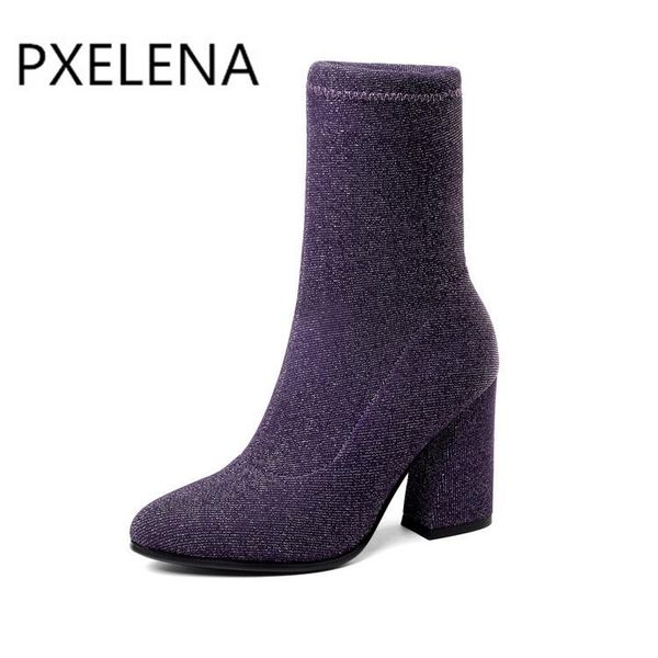 pxelena european women socks ankle boots 2020 autumn winter new stretch elastic square chunky block high heels boots slim, Black
pxelena european women socks ankle boots 2020 autumn winter new stretch elastic square chunky block high heels boots slim, Black