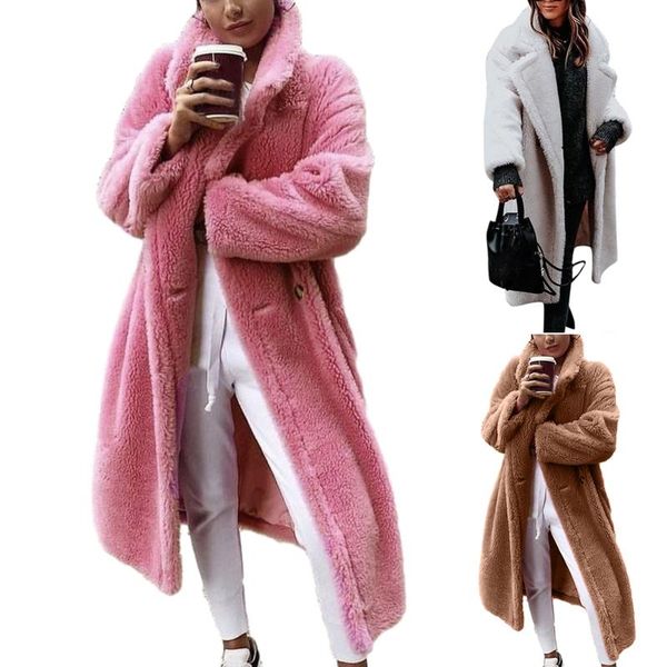winter coat double breasted coats fluffy jacket turn down collar long hooded jackets faux fur coat, Black
winter coat double breasted coats fluffy jacket turn down collar long hooded jackets faux fur coat, Black