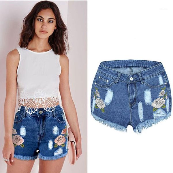 women's jeans woman high waist 2021 summer women's cycling shorts embroidery flowers shabby denim retro 9.181, Blue
women's jeans woman high waist 2021 summer women's cycling shorts embroidery flowers shabby denim retro 9.181, Blue