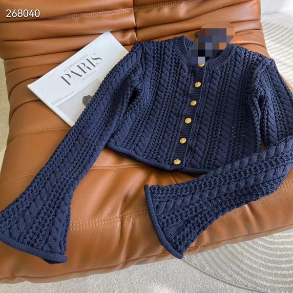 1101 2022 runway autumn brand same style sweater cardigan long sleeve crew neck blue fashion clothes womens meiyi, White;black
1101 2022 runway autumn brand same style sweater cardigan long sleeve crew neck blue fashion clothes womens meiyi, White;black