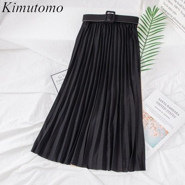 skirts kimutomo women spring autumn 2021 korea chic fashion female solid stretch high waist pleated skirt outwear elegant, Black
skirts kimutomo women spring autumn 2021 korea chic fashion female solid stretch high waist pleated skirt outwear elegant, Black