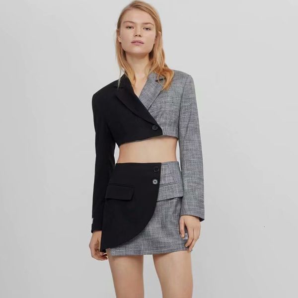 new 2pcs long sleeve ol styles formal 2021 fabric women fashion patchwork suits with skirt+ jackets coat ladies professional blazers re3q, White;black
new 2pcs long sleeve ol styles formal 2021 fabric women fashion patchwork suits with skirt+ jackets coat ladies professional blazers re3q, White;black