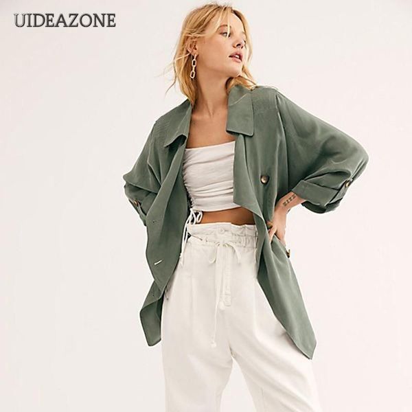 uideazone classic solid color women trench office lady coats single breasted turn down collar button 2020 autumn, Tan;black
uideazone classic solid color women trench office lady coats single breasted turn down collar button 2020 autumn, Tan;black