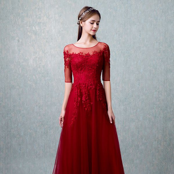 robe de soiree slim scoop beading with appliques long evening dresses elegant lace vestido de festa banquet party prom dresses, Black;red
robe de soiree slim scoop beading with appliques long evening dresses elegant lace vestido de festa banquet party prom dresses, Black;red