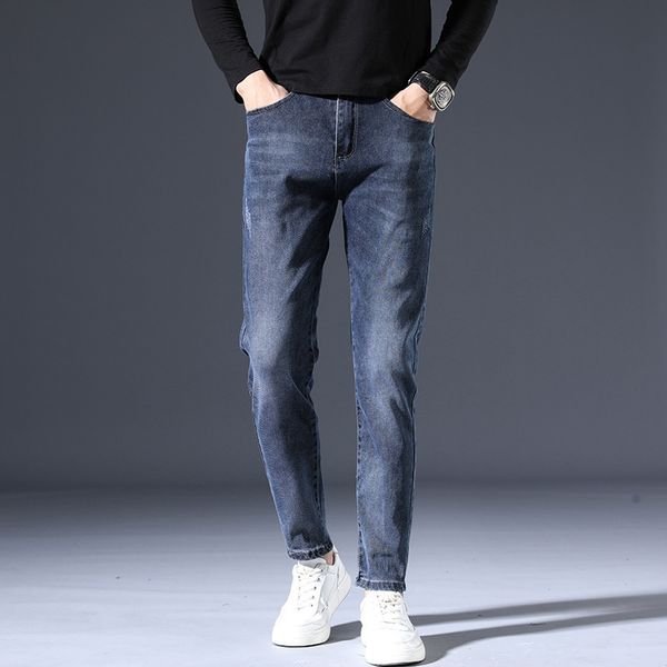 jeans men's fashion korean-style elastic loose straight male business casual stretch slim pants autumn clothes, Blue
jeans men's fashion korean-style elastic loose straight male business casual stretch slim pants autumn clothes, Blue