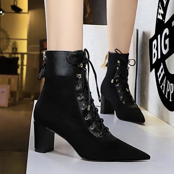 bigtree thick high heel shoes woman female tip toe boots high qulaity new autumn winter women shoes ankle boots drop ship #mm7u, Black
bigtree thick high heel shoes woman female tip toe boots high qulaity new autumn winter women shoes ankle boots drop ship #mm7u, Black