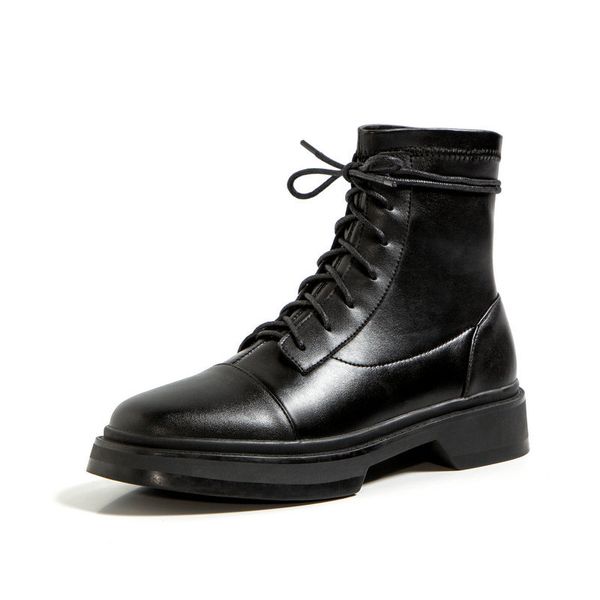 2021 new pu leather ankle boots round toe casual autumn winter square heel lace up women party shoes size 34-43 j33o, Black
2021 new pu leather ankle boots round toe casual autumn winter square heel lace up women party shoes size 34-43 j33o, Black