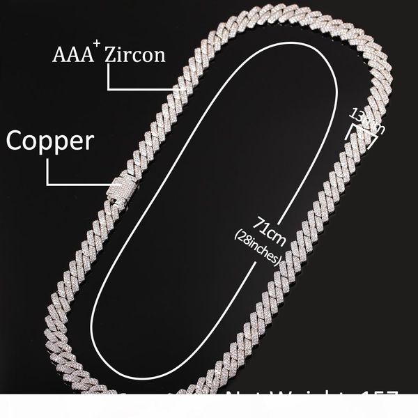 14mm cuban chain micro pave cubic zircon luxury bling bling full iced out hip hop jewelry, Silver 
14mm cuban chain micro pave cubic zircon luxury bling bling full iced out hip hop jewelry, Silver