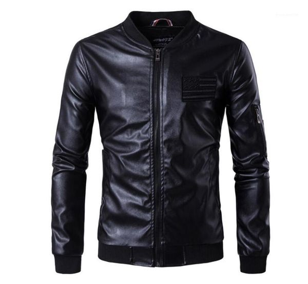 men's fur & faux mens leather jacket slim motorcycle coat casual jackets stand collar clothes personalized stage street dance rock fash, Black 
men's fur & faux mens leather jacket slim motorcycle coat casual jackets stand collar clothes personalized stage street dance rock fash, Black