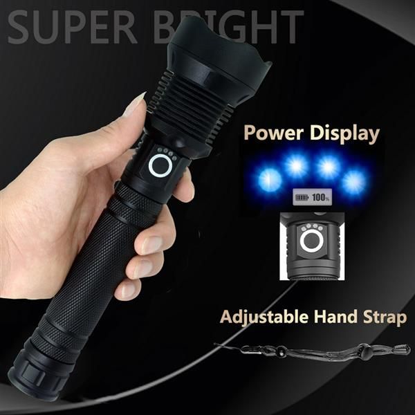 30w High-power Led 5v Micro Usb Telescopic Zoom Rechargeable Flashlight Suitable For Camping, Climbing, Night Riding, Caving Waterproof Rat