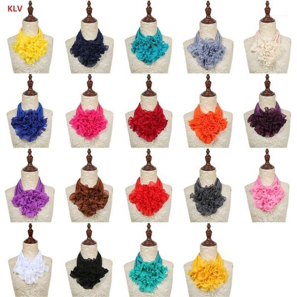 klv womens solid color floral collar scarf luxury neckerchief ring neck scarves soft1, Blue;gray
klv womens solid color floral collar scarf luxury neckerchief ring neck scarves soft1, Blue;gray