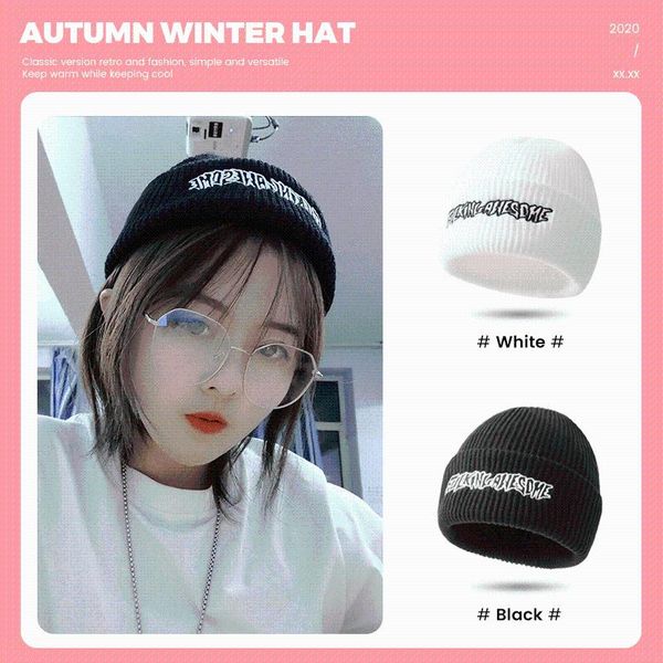 beanie/skull caps cross-border trend letter embroidery knitted hat autumn winter woolen korean fashion wild baotou sombreros de mujer, Blue;gray
beanie/skull caps cross-border trend letter embroidery knitted hat autumn winter woolen korean fashion wild baotou sombreros de mujer, Blue;gray