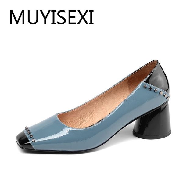 office ladies shoes dual purpose full genuine leather rivets square toe thick heel 6 cm women shoes pumps dsm03 muyisexi, Black
office ladies shoes dual purpose full genuine leather rivets square toe thick heel 6 cm women shoes pumps dsm03 muyisexi, Black