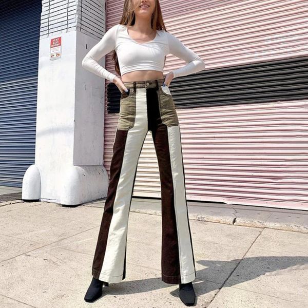 2021 slim panelled color pant back pocket patchwork jeans women high waist flare pant casual ladies trousers denim autumn winter, Blue
2021 slim panelled color pant back pocket patchwork jeans women high waist flare pant casual ladies trousers denim autumn winter, Blue