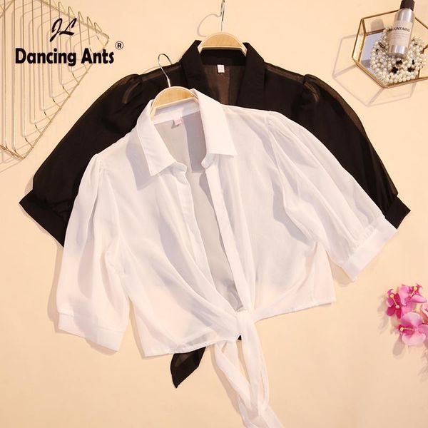 woman lace shirt loose turn-down collar half sleeve solid 2021 summer new elegant casual see through slim blouse, White
woman lace shirt loose turn-down collar half sleeve solid 2021 summer new elegant casual see through slim blouse, White