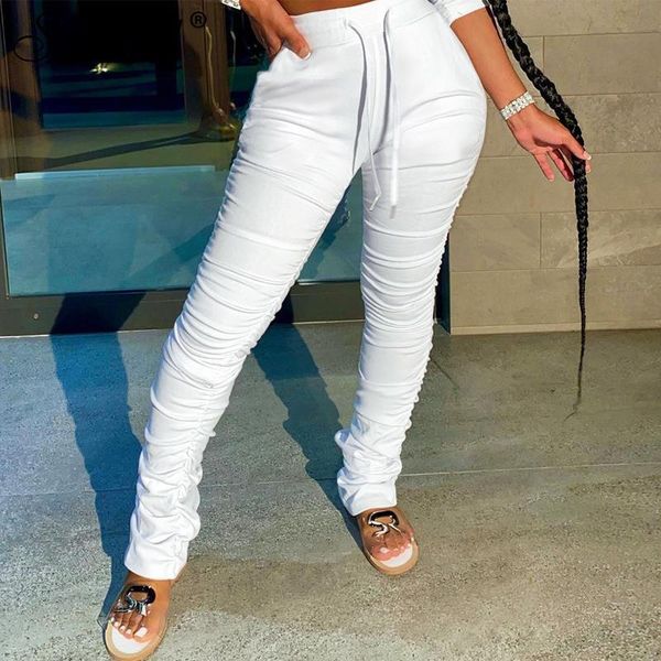casual solid skinny fashion women stacked pants high waist ruched sporty workout active wear long trousers autumn 2020, Black;white
casual solid skinny fashion women stacked pants high waist ruched sporty workout active wear long trousers autumn 2020, Black;white