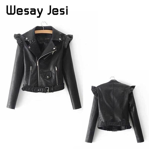 pu leather jackets womens ruffle shoulder short bomber coat women slim hiht street casual outerwear girls cool outfit clothes 201030, Black
pu leather jackets womens ruffle shoulder short bomber coat women slim hiht street casual outerwear girls cool outfit clothes 201030, Black