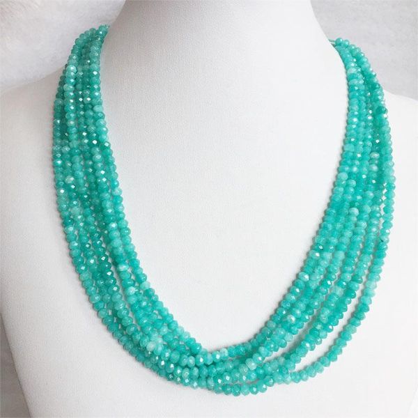 chains faceted 1/3/6rows natural 3*4mm blue green amazonite abacus beads necklace for woman gift, Silver
chains faceted 1/3/6rows natural 3*4mm blue green amazonite abacus beads necklace for woman gift, Silver
