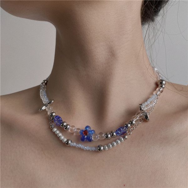 design sense flower butterfly glass beaded double-layer necklace necklace personality cold wind collarbone chain wedding accessories cx22030, Black
design sense flower butterfly glass beaded double-layer necklace necklace personality cold wind collarbone chain wedding accessories cx22030, Black