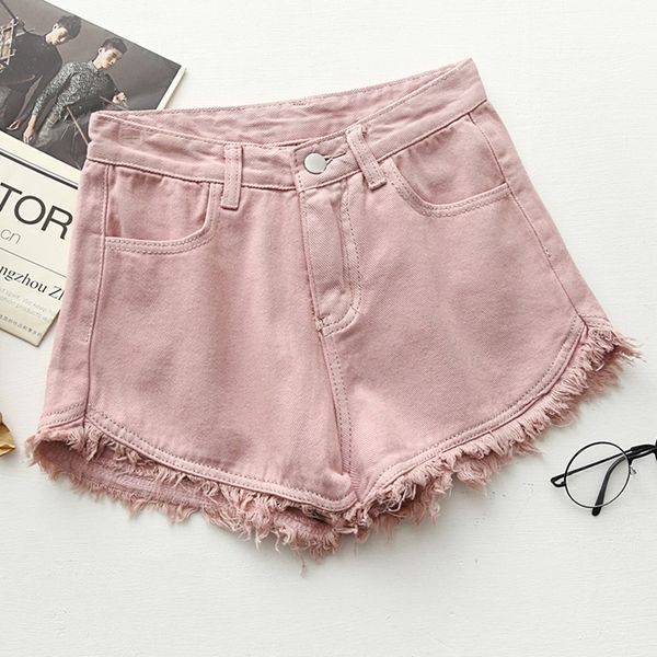 ripped frayed edge denim shorts women high waist short jeans feminino pockets black white shorts jeans summer short femme y200822, White;black
ripped frayed edge denim shorts women high waist short jeans feminino pockets black white shorts jeans summer short femme y200822, White;black