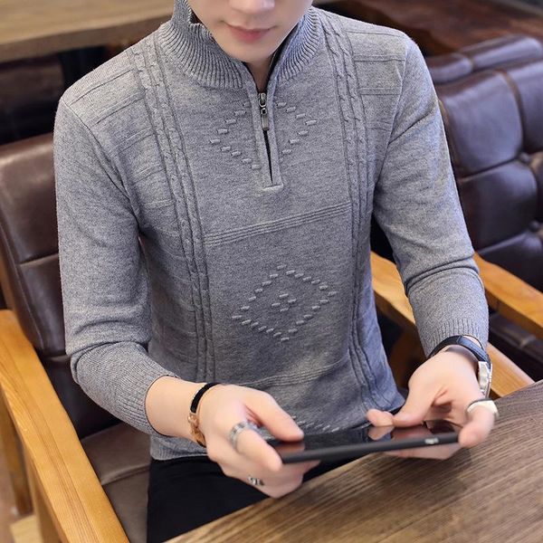 2021 men's sweaters stand collar autumn winter warm cashmere wool zipper pullover sweaters man casual knitwear slim fit men, White;black
2021 men's sweaters stand collar autumn winter warm cashmere wool zipper pullover sweaters man casual knitwear slim fit men, White;black