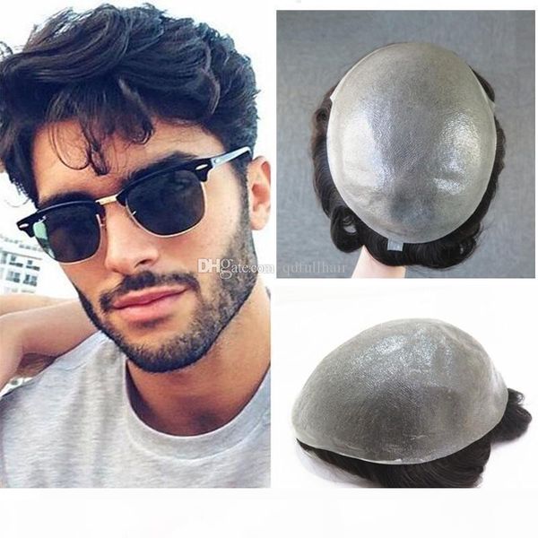 human hair mens toupee full pu mens hairpiece 8x10 indian remy hair thin skin pu replacements system natural wave men wigs, Black
human hair mens toupee full pu mens hairpiece 8x10 indian remy hair thin skin pu replacements system natural wave men wigs, Black