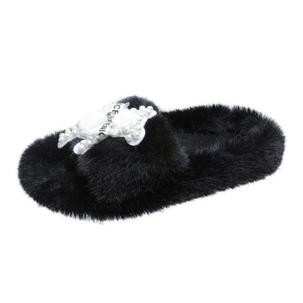slippers winter plush fur women furry warm slides outdoor fashion flat eu 35-42 women's shoes, Black
slippers winter plush fur women furry warm slides outdoor fashion flat eu 35-42 women's shoes, Black