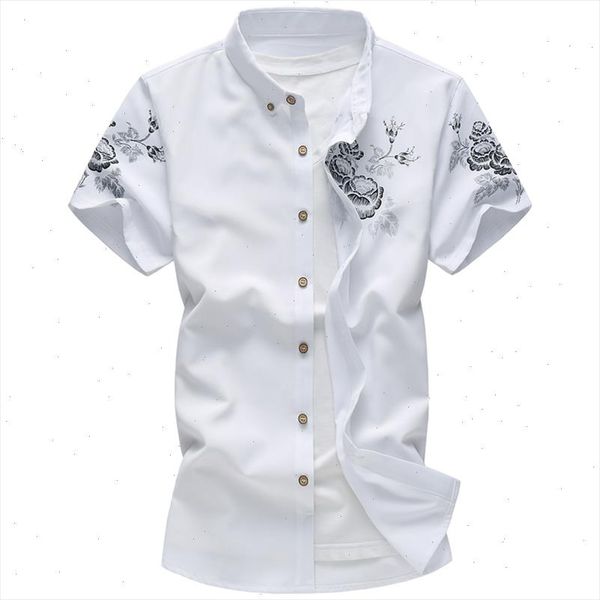 7xl large size mens shirt short sleeve 2021 summer new boutique printed shirt mens slim casual business dress shirt, White;black
7xl large size mens shirt short sleeve 2021 summer new boutique printed shirt mens slim casual business dress shirt, White;black