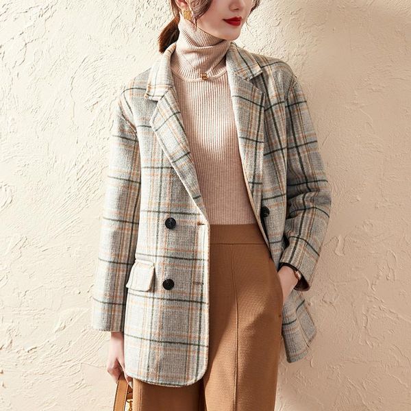 women's wool & blends korean loose double-sided coat 2021 foreign style plaid suit autumn winter short, Black
women's wool & blends korean loose double-sided coat 2021 foreign style plaid suit autumn winter short, Black