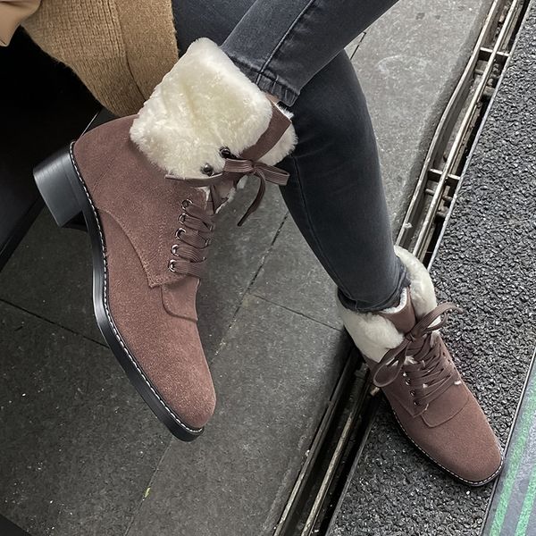 2020 34-41 size snow real skin high heels winter lace shoes women's platform stuffed short boots ob90, Black
2020 34-41 size snow real skin high heels winter lace shoes women's platform stuffed short boots ob90, Black