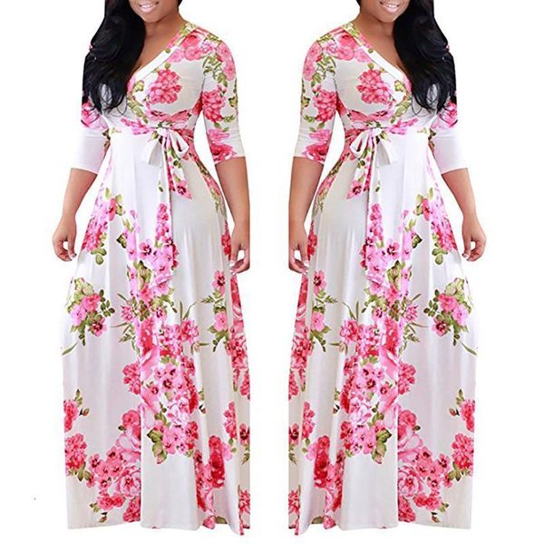 european and american autumn ladys printed dress new large size dress women's long-sleeved v-neck waist dress, Black;gray
european and american autumn ladys printed dress new large size dress women's long-sleeved v-neck waist dress, Black;gray