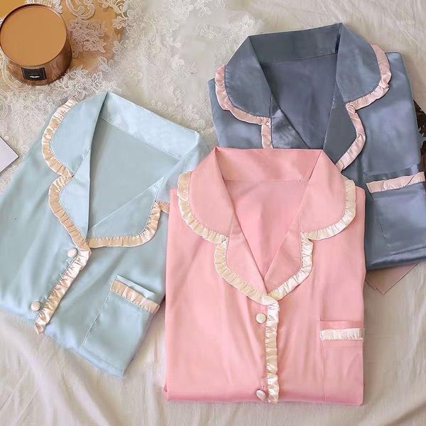 women pajamas set girl silk satin pyjama sleepwear nightwear solid color pijama mujer female nightsuit loungewear homewear1, Black;red
women pajamas set girl silk satin pyjama sleepwear nightwear solid color pijama mujer female nightsuit loungewear homewear1, Black;red