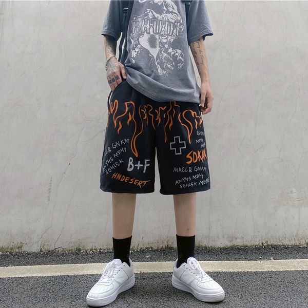 2021 harajuku flame print women streetwear vintage graffiti casual man loose high waist shorts cotton e447, Black;white
2021 harajuku flame print women streetwear vintage graffiti casual man loose high waist shorts cotton e447, Black;white