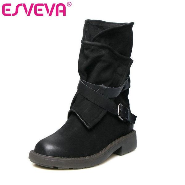 esveva 2020 square low heel women shoes winter ankle boots zipper motorcycle fashion round toe platform short boots size 34-41, Black
esveva 2020 square low heel women shoes winter ankle boots zipper motorcycle fashion round toe platform short boots size 34-41, Black