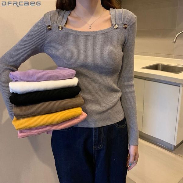 women's sweaters knitted women long sleeve autumn winter basic knitwear square collar pull femme hiver korean jumper pullovers, White;black
women's sweaters knitted women long sleeve autumn winter basic knitwear square collar pull femme hiver korean jumper pullovers, White;black