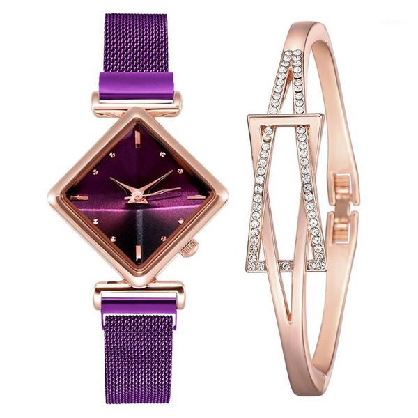 wristwatches style luxury ladies quartz magnet buckle gradient color bracelet watches women square watch relogio feminino black clock1, Slivery;brown 
wristwatches style luxury ladies quartz magnet buckle gradient color bracelet watches women square watch relogio feminino black clock1, Slivery;brown