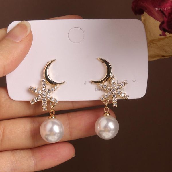 shiny side new accessories crystal moon pearl stud earrings for women simple style gift snowflake earrings1, Golden;silver
shiny side new accessories crystal moon pearl stud earrings for women simple style gift snowflake earrings1, Golden;silver