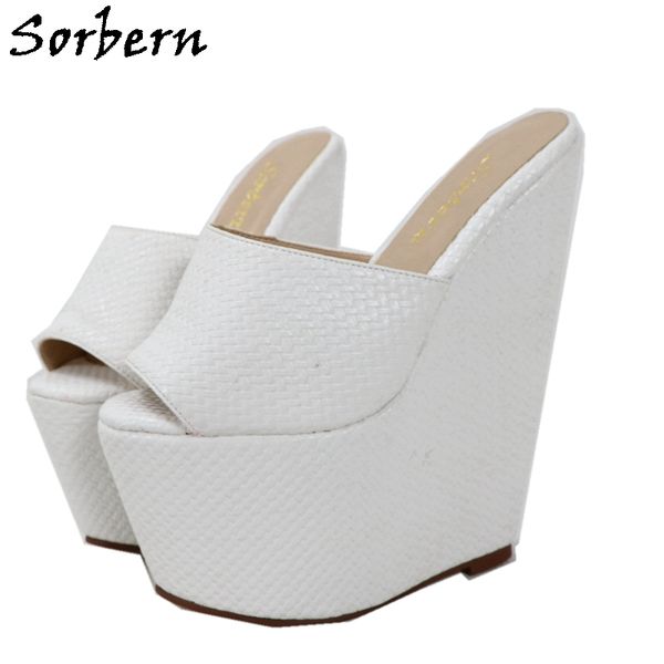 sorbern white waved style women slippers open toe slip on sandal summer shoes wedges platform slides outdoor custom, Black
sorbern white waved style women slippers open toe slip on sandal summer shoes wedges platform slides outdoor custom, Black