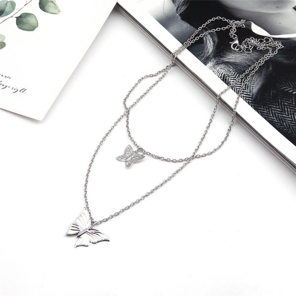 simple style hollow cute animal butterfly clavicle chain jewelry for women long pendants necklaces 2 color charms bijoux, Silver
simple style hollow cute animal butterfly clavicle chain jewelry for women long pendants necklaces 2 color charms bijoux, Silver