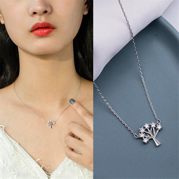 loredana for women necklace inset zircon white gold wishing tree necklace engagement jewelry valentines day gift, Silver
loredana for women necklace inset zircon white gold wishing tree necklace engagement jewelry valentines day gift, Silver
