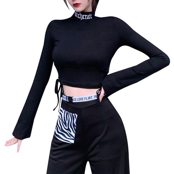 women's t-shirt women letter embroidered adults flare sleeve high collar lace up crop slim fit party streetwear black, White
women's t-shirt women letter embroidered adults flare sleeve high collar lace up crop slim fit party streetwear black, White